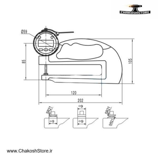 تصویر   ضخامت سنج ورق دیجیتال گوآنگلو مدل 316-151
