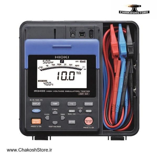 تصویر   میگر دیجیتال و تستر عایق هیوکی ولتاژ بالا مدل IR3455