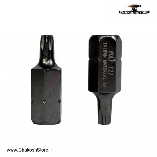 تصویر   سر پیچ گوشتی ستاره ای ولف کوتاه